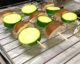 しいたけとズッキーニのバター醤油串焼き作り方2写真
