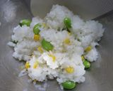 胡桃と枝豆・トウモロコシのおむすび作り方3写真