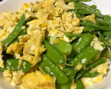 シャキシャキふんわり絹さやのたまご炒め作り方9写真