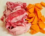長芋と牛肉のカレー煮込作り方1写真