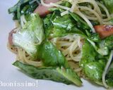 ソーセージとサラダ菜　冷製パスタ作り方4写真