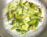 糖質制限！アボカドベーコンクリームパスタ作り方4写真