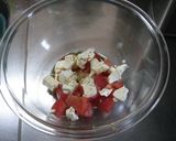トマトとクリームチーズの冷製パスタ作り方1写真
