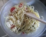 トマトとクリームチーズの冷製パスタ作り方2写真