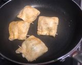 簡単おつまみ☆ニラ肉入り焼き油揚げ作り方6写真