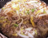 簡単！豚粗挽き肉と白菜のあんかけ丼作り方6写真