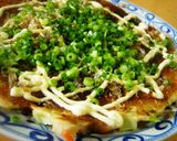 ゆるマクロビ☆玄米ご飯入りお好み焼き作り方4写真