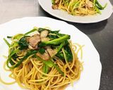 簡単！和風！横着！サラダほうれん草パスタ作り方11写真