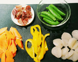 簡単！ホタテと野菜の塩ダレ中華あんかけ作り方1写真
