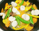 簡単！ホタテと野菜の塩ダレ中華あんかけ作り方5写真
