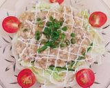 肉味噌あんのサラダうどん作り方6写真