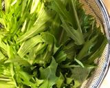 水菜のサラダ（マヨぽんドレッシング）作り方2写真