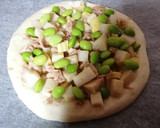 たけのこと枝豆のツナマヨピザ作り方5写真