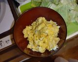 豚肉とキャベツと卵の甘辛味噌炒め作り方3写真