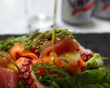 からし酢味噌のドレッシングで海鮮サラダ作り方4写真