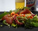 からし酢味噌のドレッシングで海鮮サラダ作り方5写真
