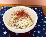 簡単ヘルシー♡蓮根のアーリオ．オーリオ♡作り方3写真