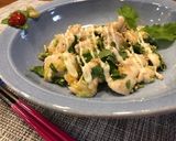 しっとり♡鶏ムネ肉と三つ葉のなめ茸マヨ＊作り方5写真