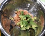 鶏ささみのめんたいアボカドソース飯作り方3写真