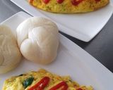 昨日の残ったサラダで朝食オムレツ作り方5写真