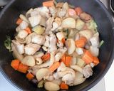 カブと鶏肉のバター醤油炒め作り方4写真