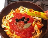 スイスチャードのサバ缶ロールトマト煮込み作り方6写真