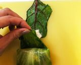 スイスチャードのサバ缶ロールトマト煮込み作り方16写真