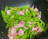 下茹で不要♡スナップエンドウの卵炒め作り方4写真