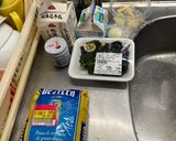 海苔の佃煮アラと ワカメのクリームパスタ作り方1写真