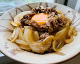 とろっとろ月見牛丼♡「おうち居酒屋」作り方4写真