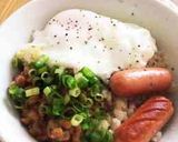 納豆ウインナーごはん♬時短丼♥簡単朝食作り方46写真