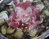 牛バラ肉と茄子のあったかすき焼き風素麺！作り方3写真