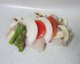 白身魚の包み蒸し　トマトドレッシングがけ作り方2写真