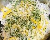 丼弁当●キーマカレー丼／チーズ＆パセリ飯作り方1写真