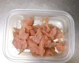 レンジで3分(o^^o)ささみの梅肉和え作り方1写真