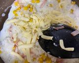 ハムコーンチーズリゾット作り方3写真