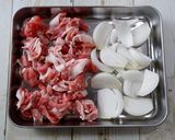 豚こま肉のレンチンしょうが焼き作り方1写真