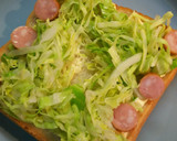 キャベツと半熟たまごのトースト作り方5写真