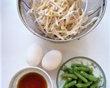 もやし、スナップエンドウ、卵のサッと炒め作り方1写真