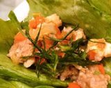 豆腐とひき肉の甘辛味噌そぼろのレタス巻き作り方8写真