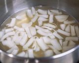 新玉葱と空豆の味噌汁作り方5写真