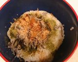 粉末緑茶で、塩昆布、おかか、梅のお茶漬け作り方1写真