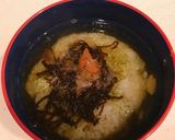 粉末緑茶で、塩昆布、おかか、梅のお茶漬け作り方2写真