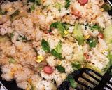 簡単！レタスチャーハン作り方6写真