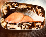 メスティン　鮭ときのこの炊き込みご飯作り方7写真