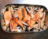 メスティン　鮭ときのこの炊き込みご飯作り方8写真