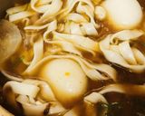 煮込みうどん●赤味噌風味の餅＆玉子うどん作り方2写真