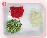 梅肉ラビゴットソースのカツオのたたき作り方1写真