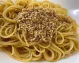 麻婆　納豆パスタ　2人前　冷凍うどん可作り方3写真