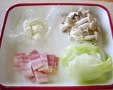 ベーコンとレタスのクリームチーズパスタ作り方1写真